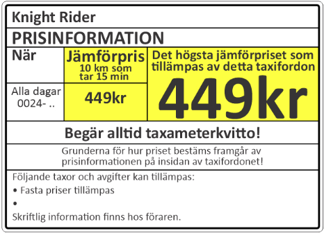 Knight Rider taxi